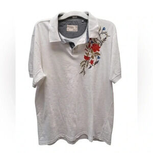 Free Planet Floral Polo Short Sleeve Too Size Large